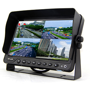 7 inch/9inch/10.1 inch quad HD monitor with DVR function support 256G SD card video recording