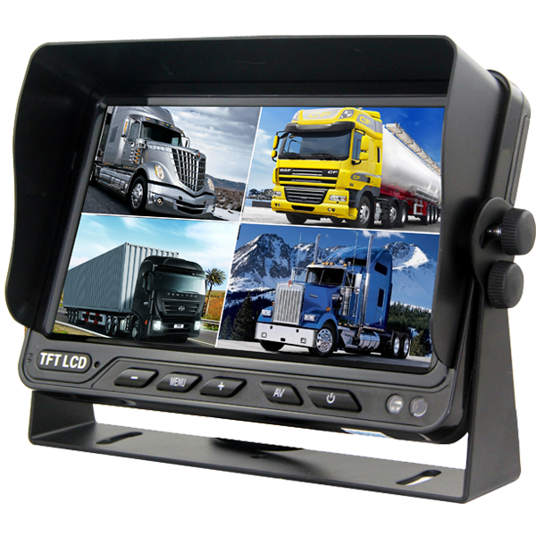 9 inch quad HD monitor with DVR function support 256G SD card video recording 