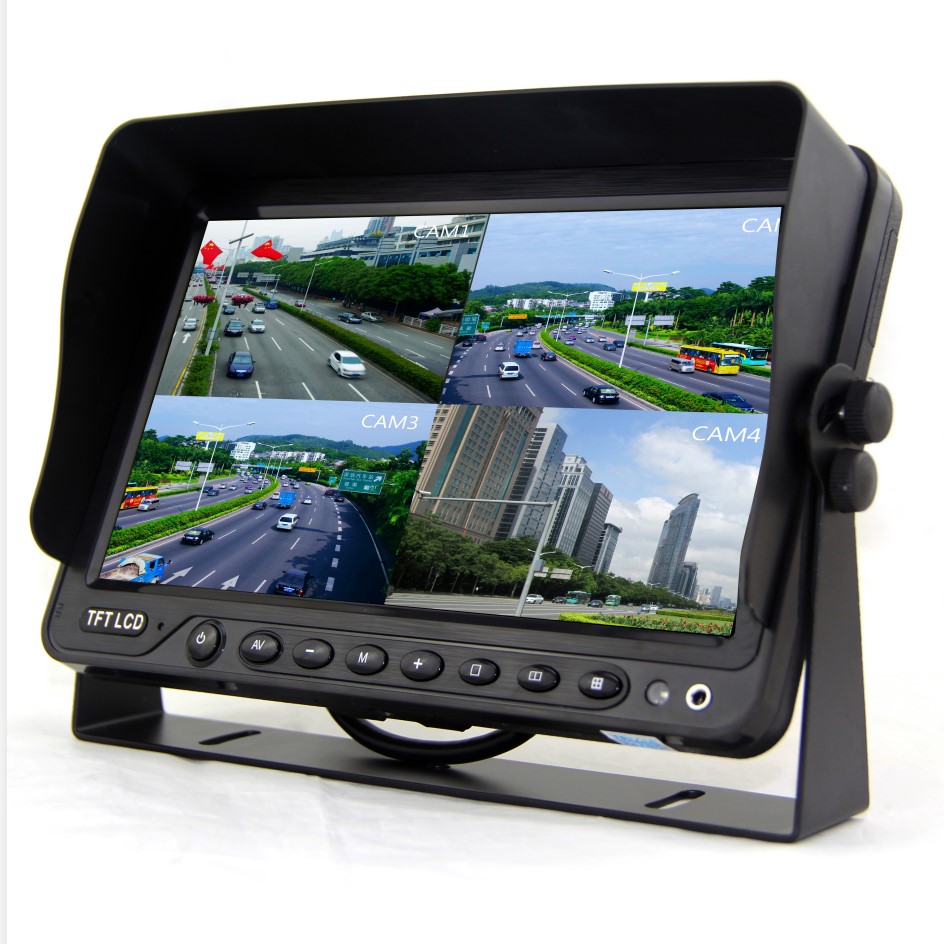 9 inch quad HD monitor with DVR function support 256G SD card