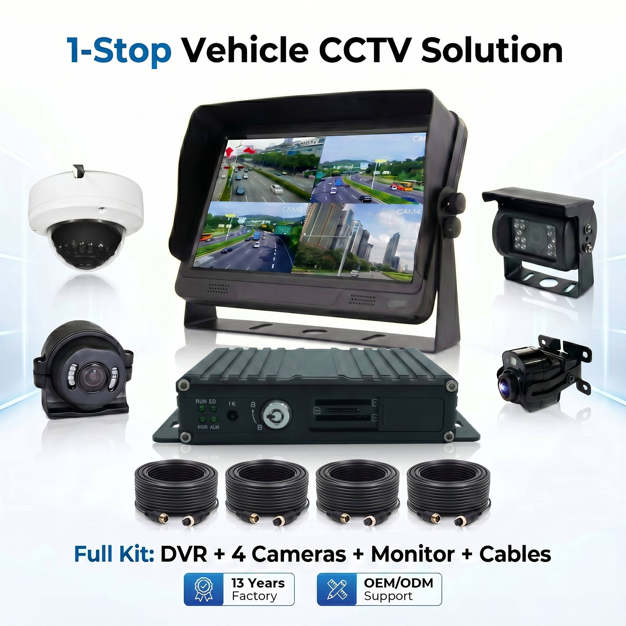 4 channel 1080P Dual SD card Mobile DVR with GPS 3G 4G WIFI -Model: E604